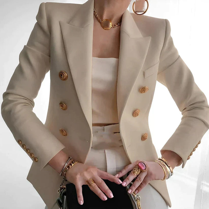 Women's classic tailored blazer, vintage style, perfect for office wear or sophisticated smart casual looks.