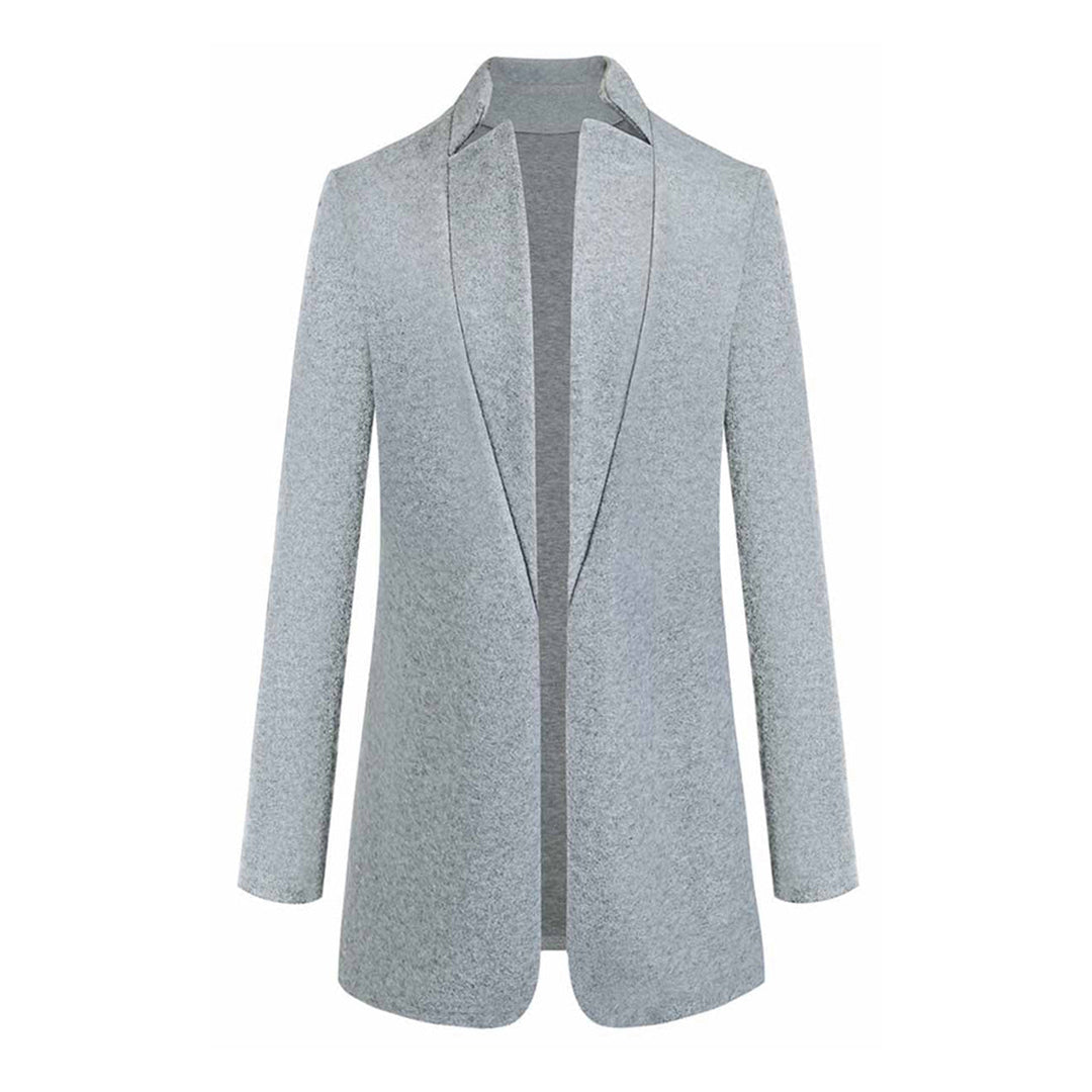 Close-up of the lapel detail on a women's classic tailored winter coat, showcasing quality.