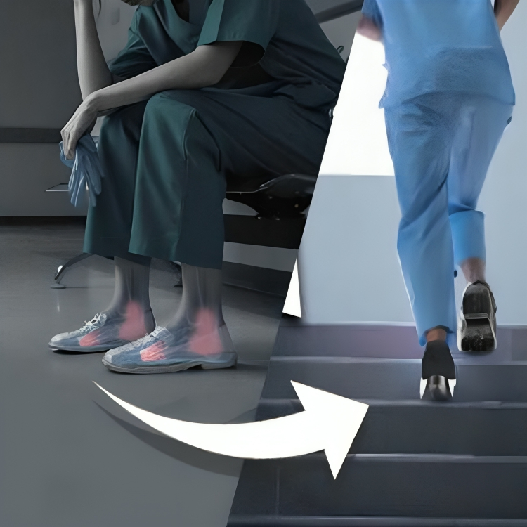 Ergonomic women's orthopedic shoes with superior arch support for foot pain relief and improved posture.