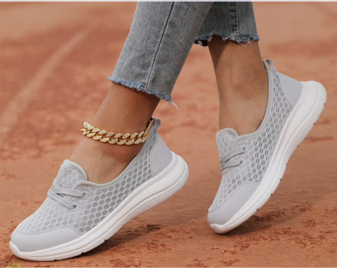 Non-slip women's walking shoes, orthopedic design for joint relief, foot health, and daily comfort.