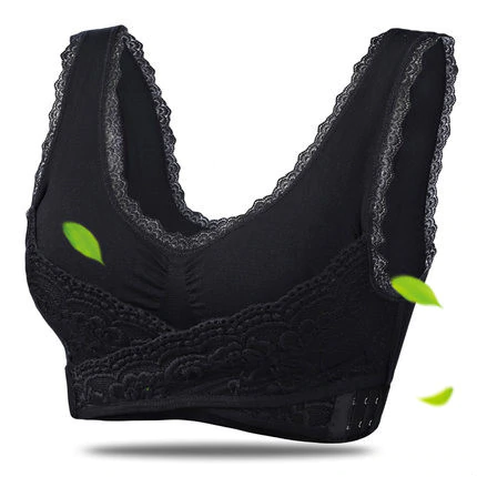Women's delicate lace comfort bra with a convenient side closure for optimal fit.