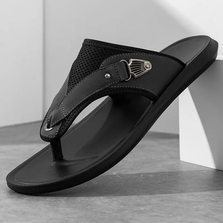 Side view of women's summer shoes: comfort buckle sandals designed for breathability and everyday wear.