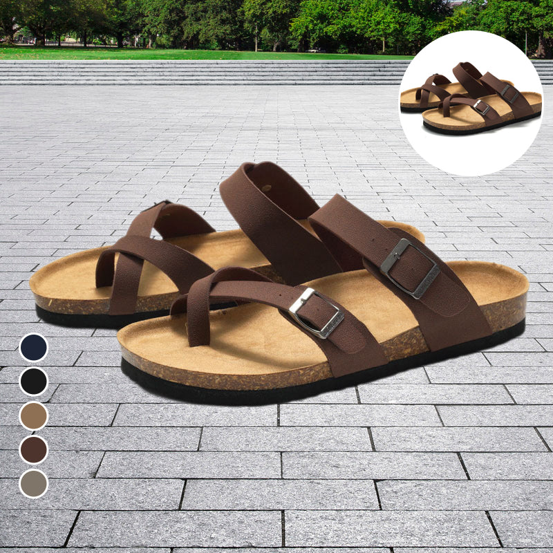 Women's Comfort Cork Footbed Sandals, suede upper, adjustable straps, contoured footbed