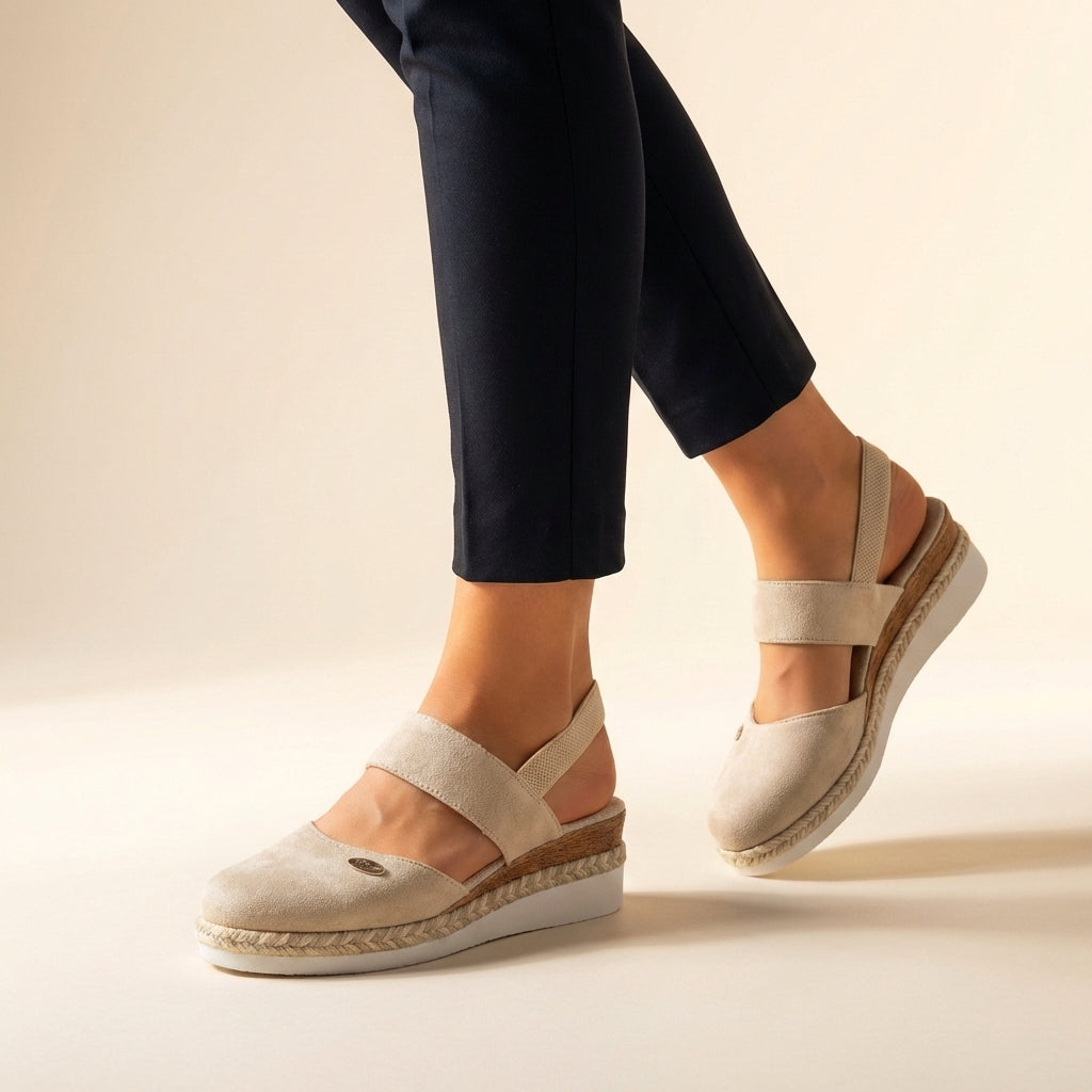 Women's comfort fit platform espadrille sandals, ideal for summer casual wear.