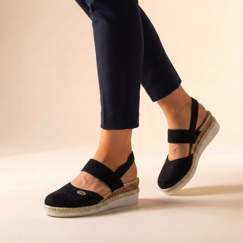 High comfort platform espadrille sandals for women, a stylish summer footwear choice.