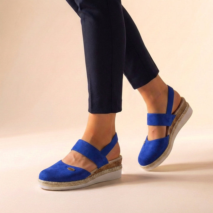 Chic women's platform espadrille sandals, perfect vacation or beach style summer footwear.