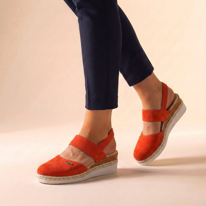 Trendy women's comfort fit platform espadrille wedge sandals for casual summer elegance.