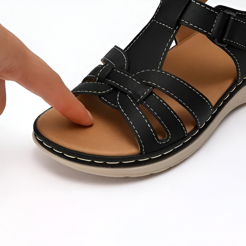 Relief-providing women's sandals, offering arch & foot support for lasting comfort.