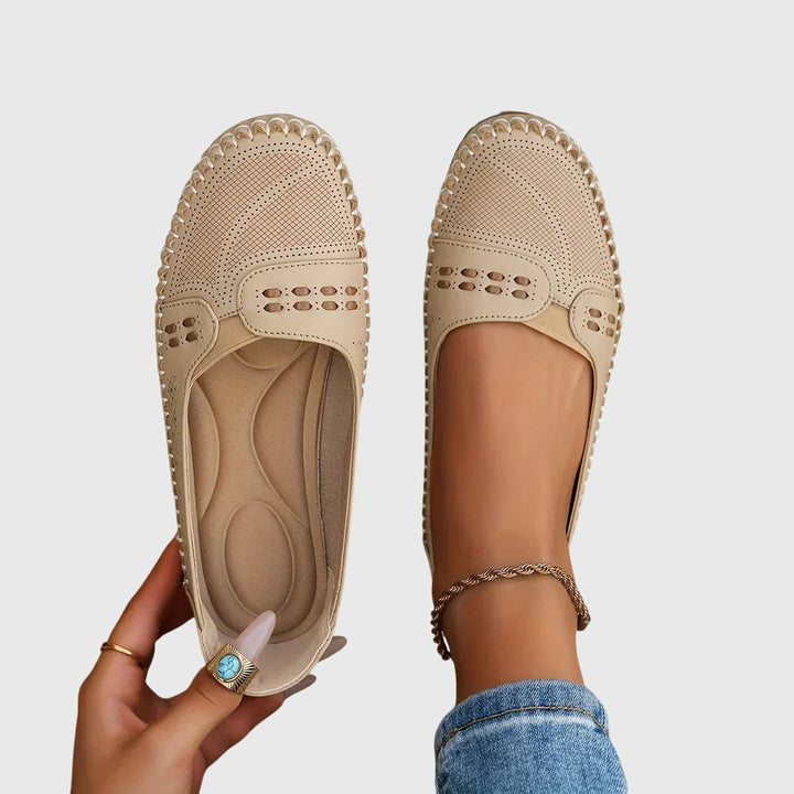Women's comfort slip-on orthopedic shoes with arch support, perfect for everyday wear & foot care.