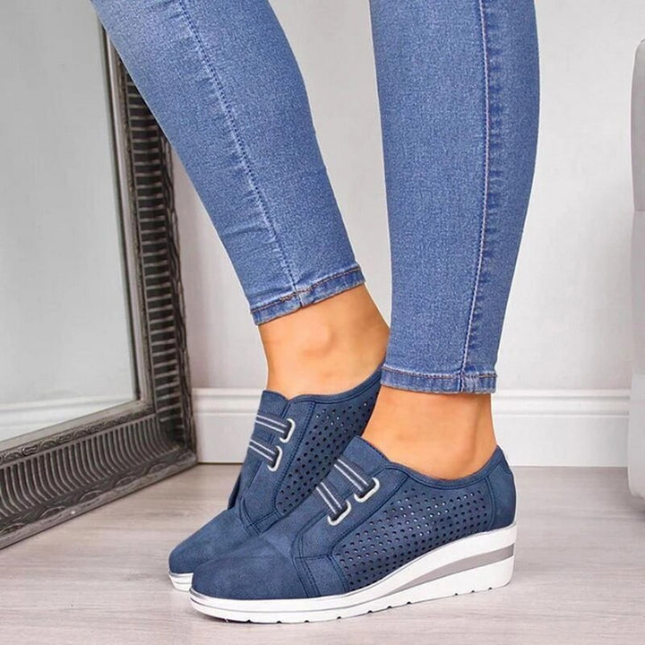 Comfortable women's walking shoes for fall, featuring arch support for all-day relief.
