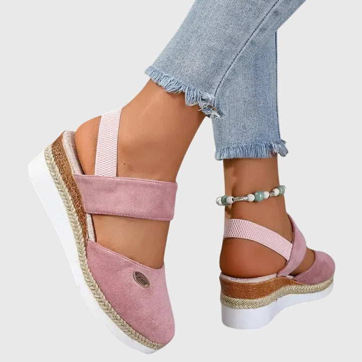 ELUXOR women's comfortable beaded boho sandals with elastic ankle strap. Perfect for warm weather style.