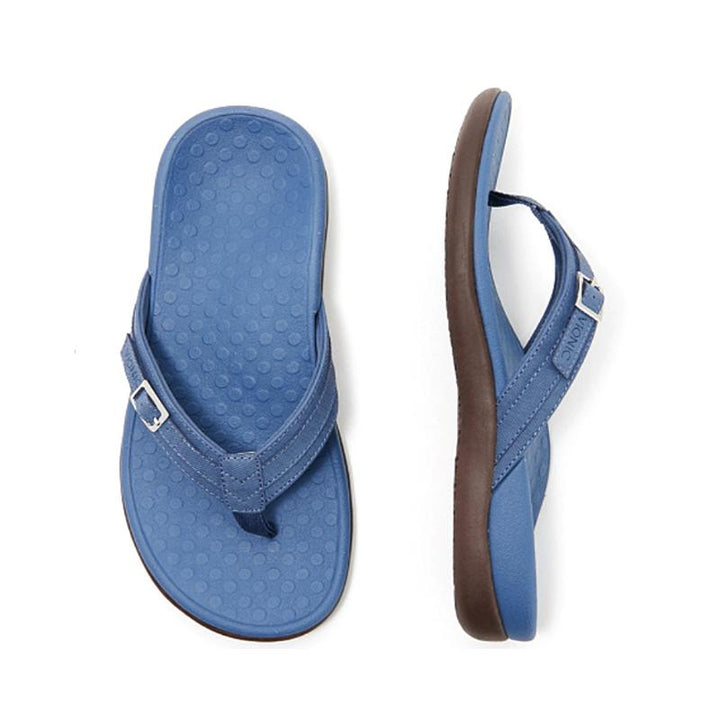 Essential women's travel footwear: comfortable and non-slip PU flip flops.