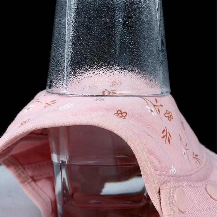 View from the back of a women's seamless cotton support bra, smooth finish