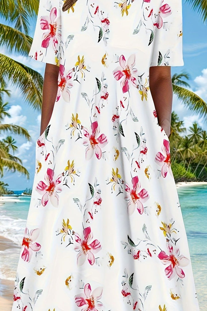 Comfortable women's belted midi dress for fall/winter, featuring long sleeves & an elegant, versatile design.