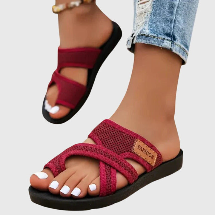 Lightweight women's mesh platform slip-on sandals, ideal for comfortable summer casual outfits.