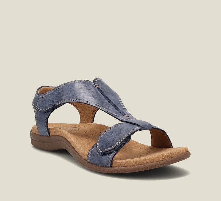 Easy slip-on women's open toe sandals with adjustable straps, great for casual summer outings.
