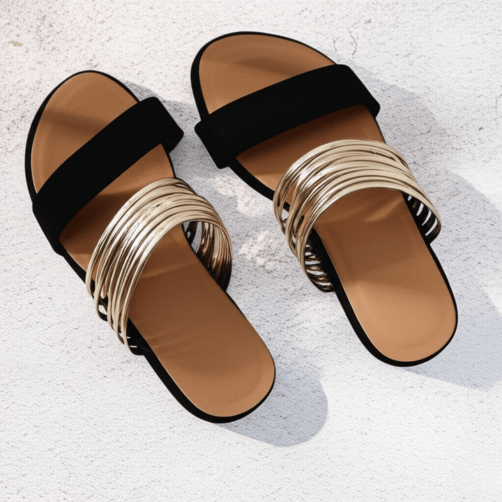 Summer women's sandals: comfortable orthopedic slip-ons with cushioning & arch support for warm-weather style.