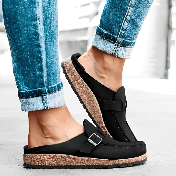 Versatile women's orthopedic mules, combining stylish casual appeal with essential ergonomic support.
