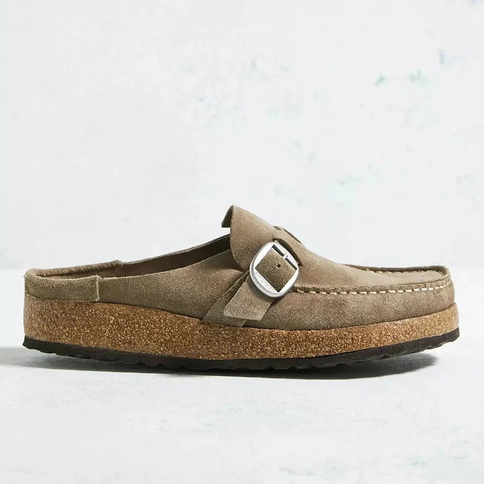 Orthopedic women's mules, engineered for superior arch support & comfort in a convenient slip-on style.