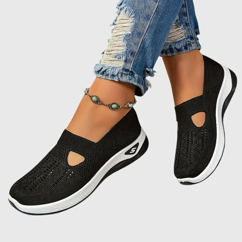Supportive women's slip-on orthopedic shoes, improving posture for casual daily wear.