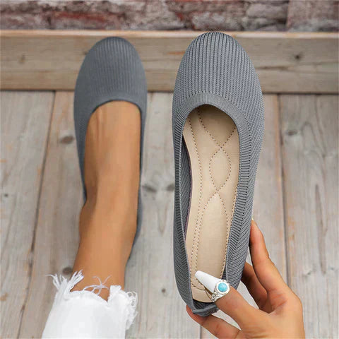 Comfortable brown ballet flats for women, designed for all-day wear and versatility.