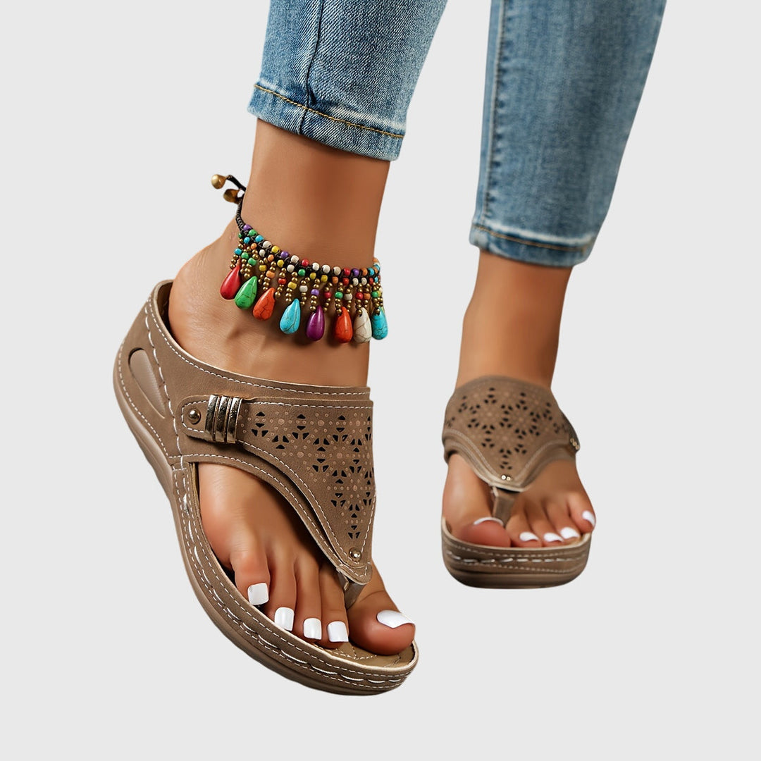 Women's comfortable platform ankle strap sandals, perfect for stylish summer footwear.