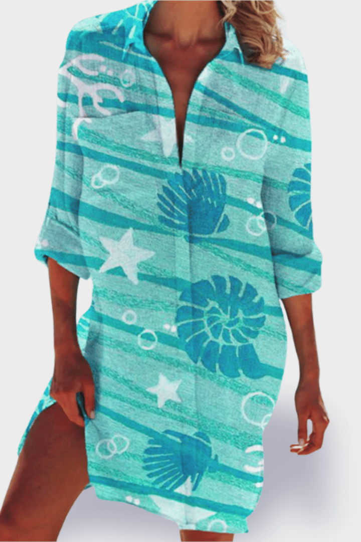 Casual summer midi dress for women, offering a comfortable and relaxed fit.