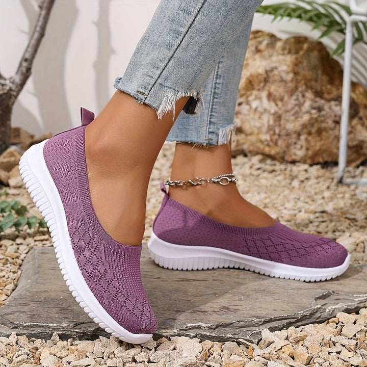 Comfortable women's slip-on shoes, easy to wear for everyday and casual activities. Stylish versatile footwear.