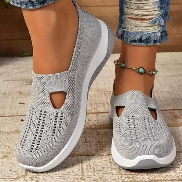 Breathable women's slip-on sneakers with cushioning for ultimate daily comfort.