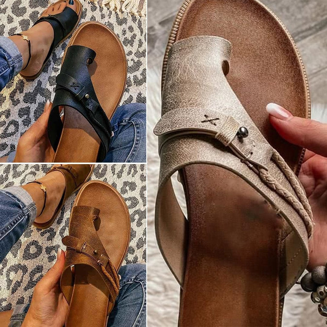 Stylish open-toe women's sandals, perfect warm weather footwear for easy comfort