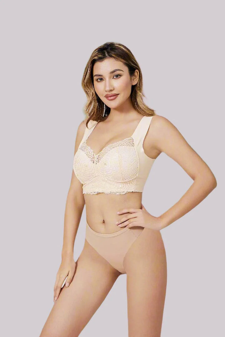 Adjustable women's wireless push-up bra, providing comfortable support & a lifted look for intimates.