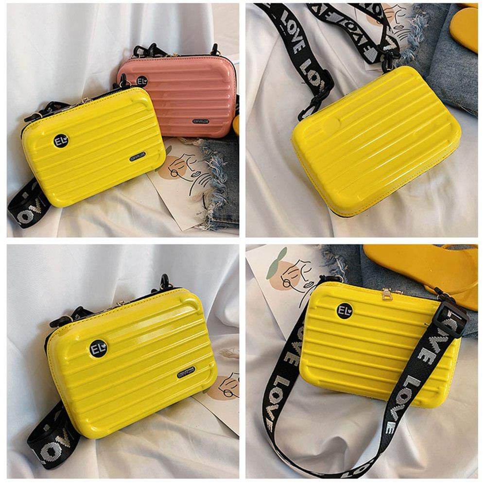 Practical mini hard shell crossbody bag for women, great for organized and hands-free travel.