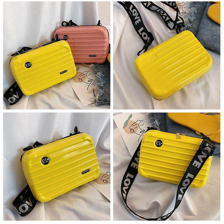 Practical mini hard shell crossbody bag for women, great for organized and hands-free travel.