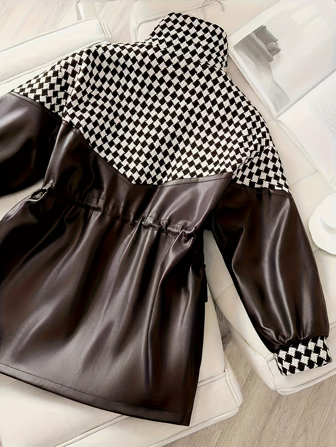 Warm Maribel women's plush jacket, a stand-up collar winter coat for cozy comfort & casual style.