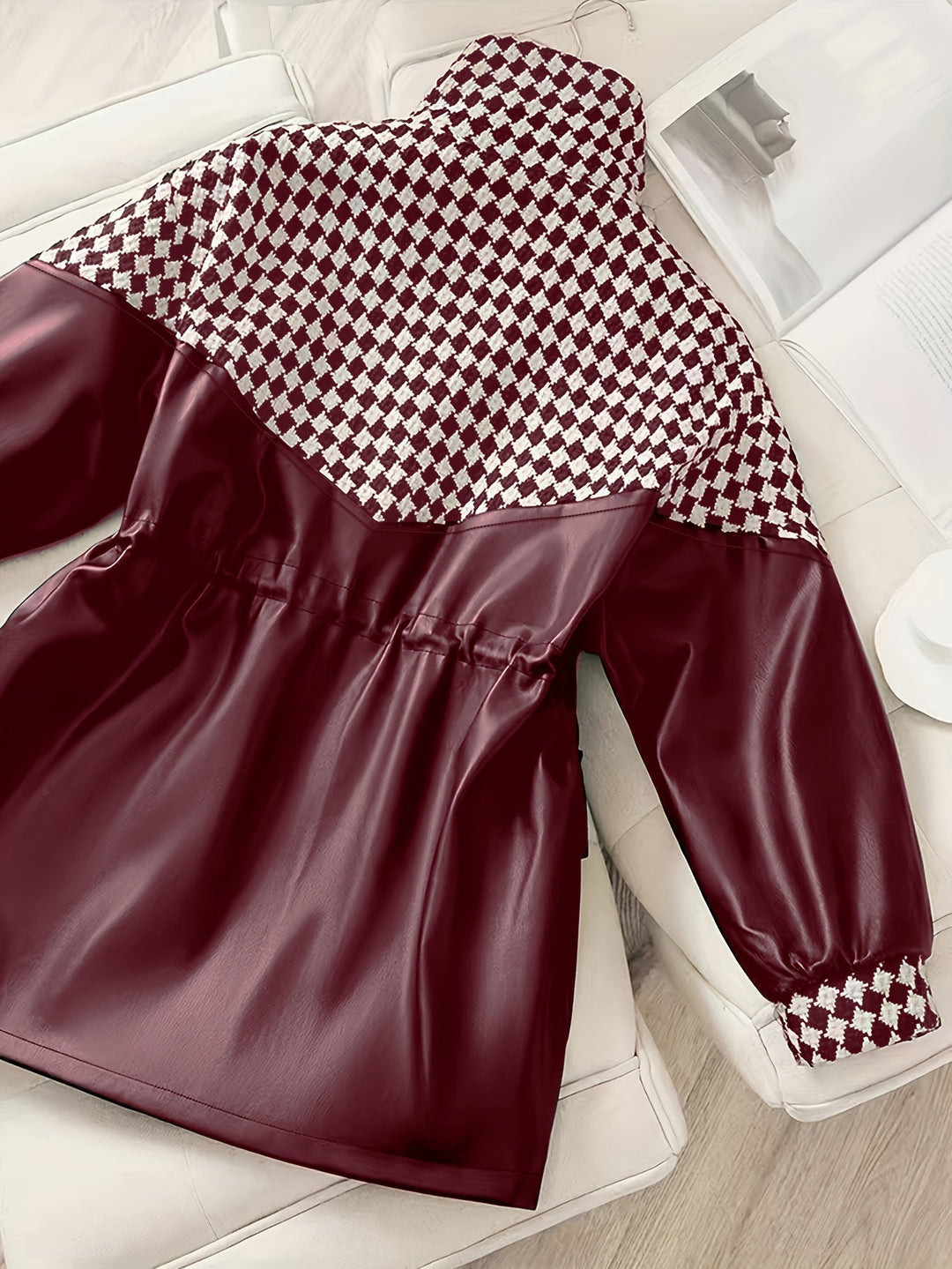Warm women's plush autumn jacket, Maribel, ideal for winter comfort & everyday casual wear.