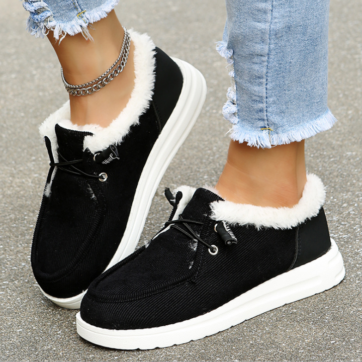 Comfortable women's everyday slip-on winter shoes with cozy lining and a durable non-slip sole.