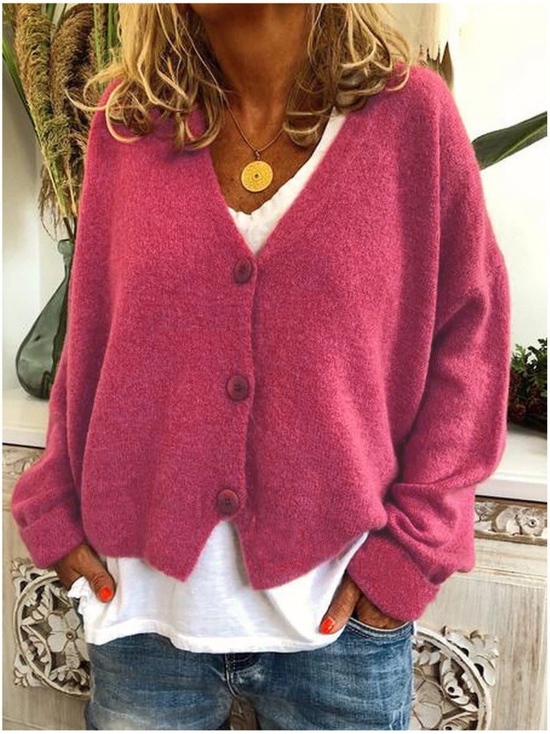 Stylish casual women's cardigan, perfect for spring layering & everyday fashion.