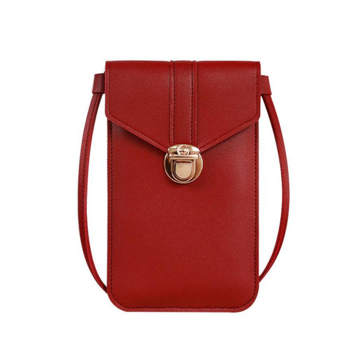 Close-up of the adjustable strap on a women's crossbody phone bag, comfortable &amp; custom fit