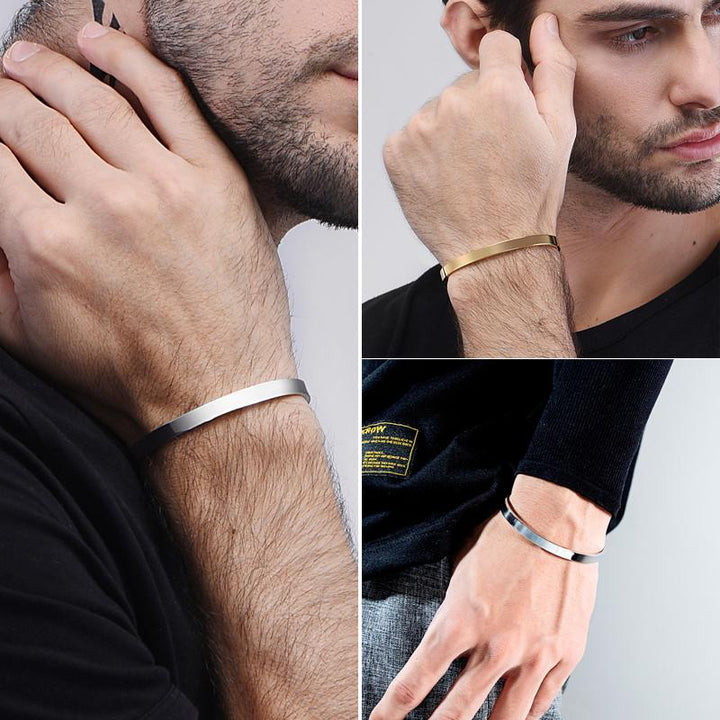 Gift-ready women's crown engraved inspirational cuff bracelet, high-quality stainless steel