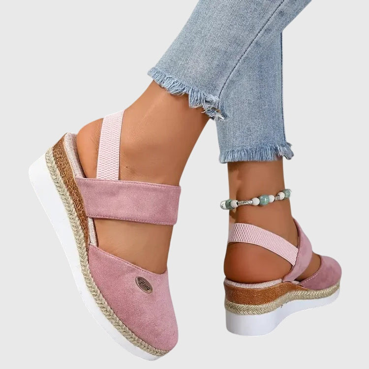 Easy slip-on women's orthopedic sandals, perfect for quick wear, pain relief & stable walking support.
