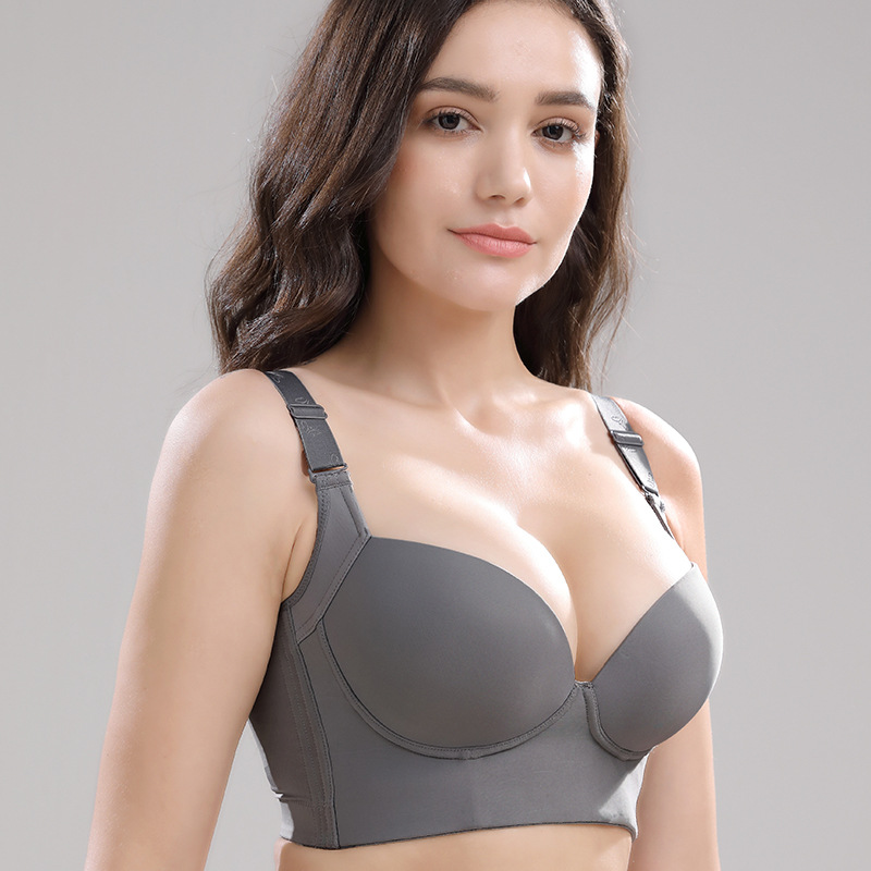 Comfortable deep cup bra for women, made from soft nylon, providing full coverage support