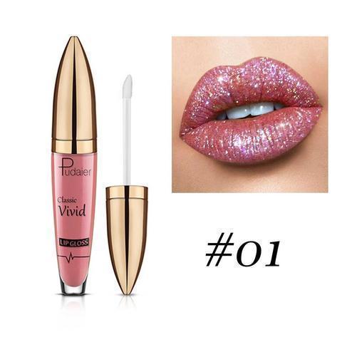 Various shades of Diamond Sparkle Lip Gloss, long-lasting shimmer, women's beauty & makeup collection