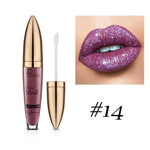 Sparkling finish of Diamond Sparkle Lip Gloss, glamorous long-lasting shimmer, women's beauty makeup
