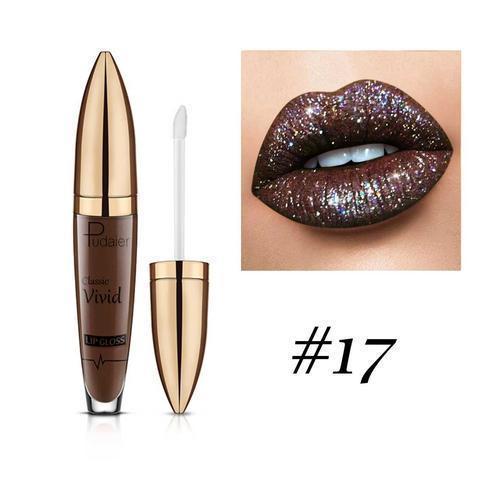 Diamond Sparkle Lip Gloss with other makeup items, complete long-lasting shimmer beauty routine