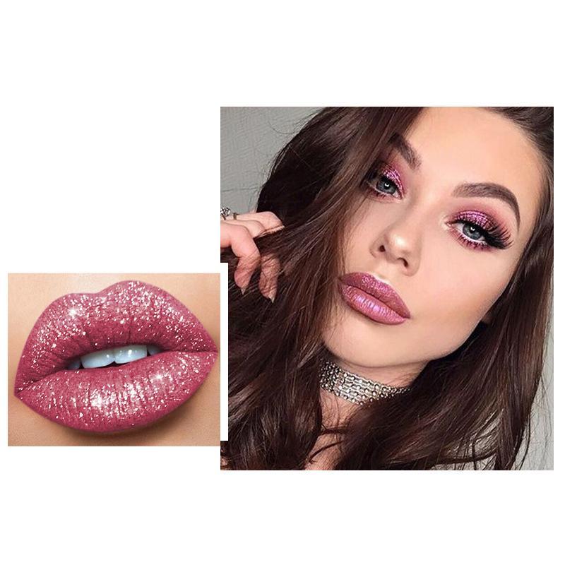 Swirl of Diamond Sparkle Lip Gloss, perfect for a shimmering, long-lasting waterproof lip look
