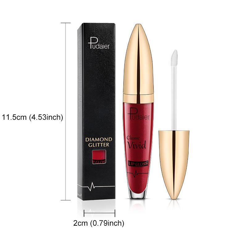 Texture swatch of Diamond Sparkle Lip Gloss on skin, long-lasting shimmer, women's beauty makeup item