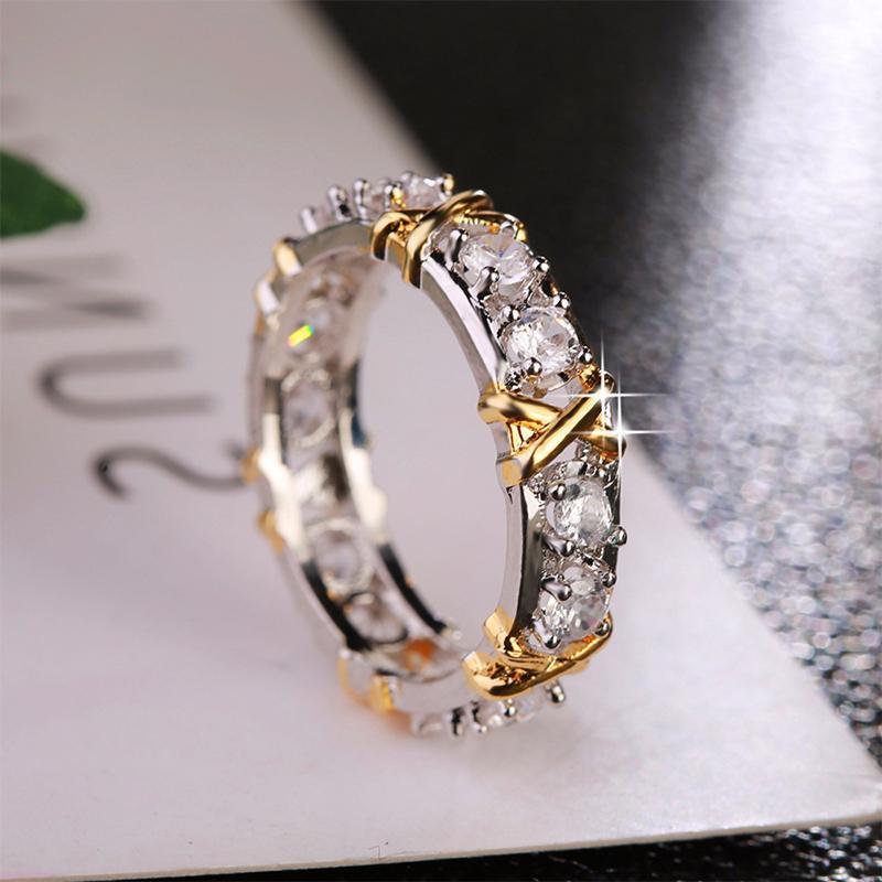 Beautiful women's dichroic zircon ring, capturing light and sparkle