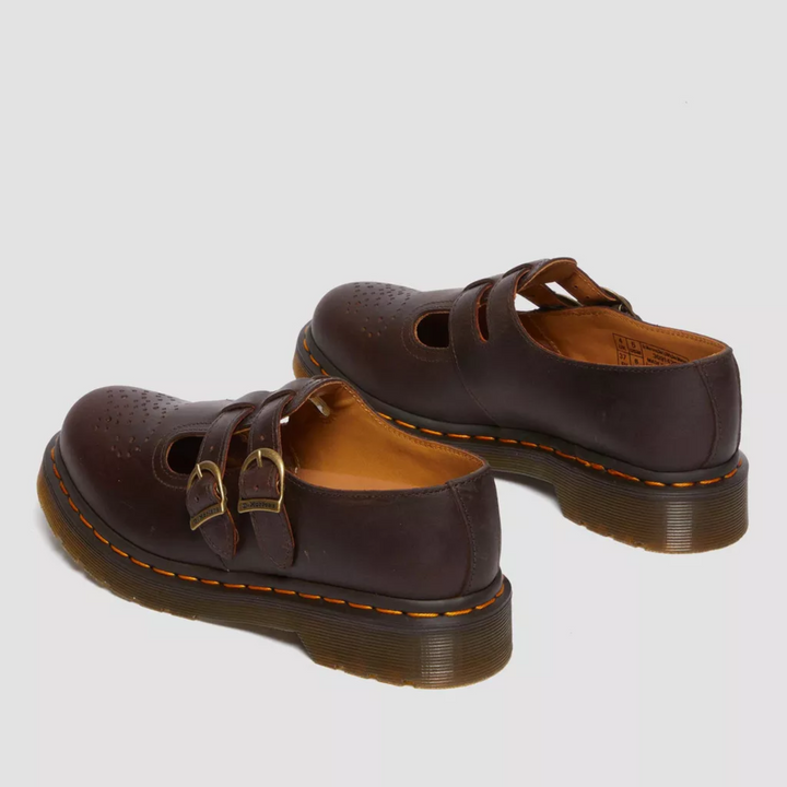 Women's edgy double buckle Mary Jane flats, stylish and comfortable footwear for any casual occasion.