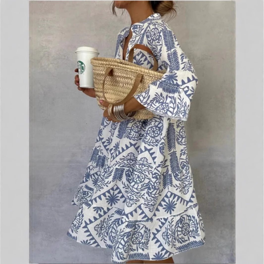 Women's Effortless Floral Tiered Boho Sundress, perfect for summer fashion and casual wear.