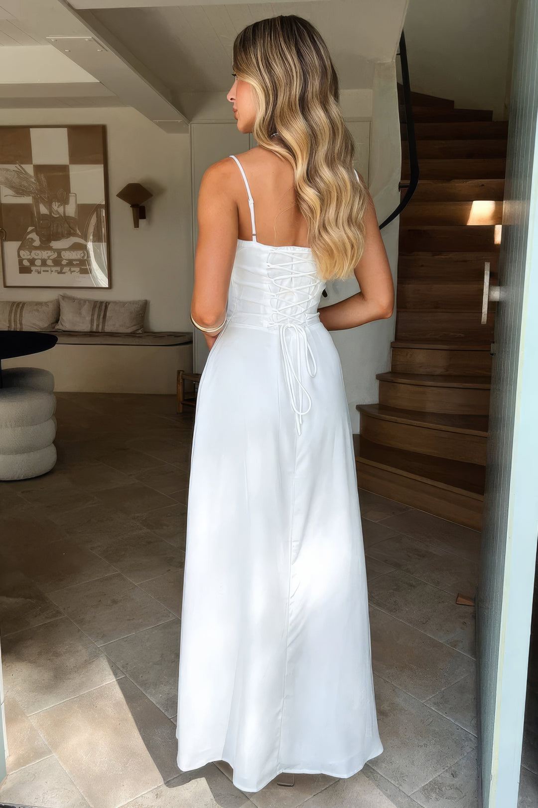 Fashionable sleeveless A-line maxi dress for women, a must-have for elegant summer & resort wear.